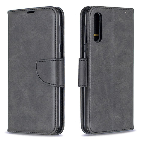 Handytasche Stand Schutzhülle Flip Leder Hülle B04F für Samsung Galaxy A50 Schwarz