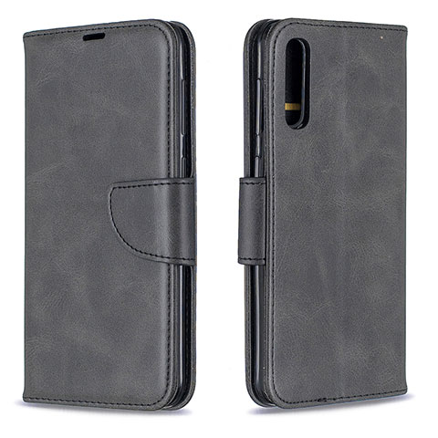 Handytasche Stand Schutzhülle Flip Leder Hülle B04F für Samsung Galaxy A50S Schwarz