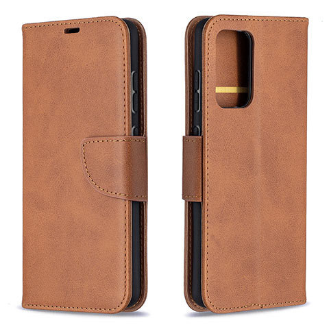 Handytasche Stand Schutzhülle Flip Leder Hülle B04F für Samsung Galaxy A52 4G Braun