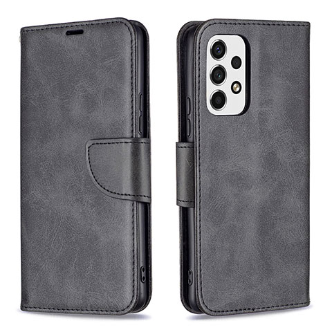 Handytasche Stand Schutzhülle Flip Leder Hülle B04F für Samsung Galaxy A53 5G Schwarz