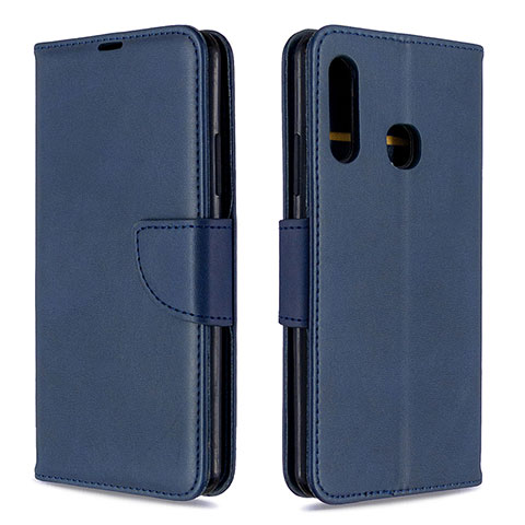 Handytasche Stand Schutzhülle Flip Leder Hülle B04F für Samsung Galaxy A70E Blau