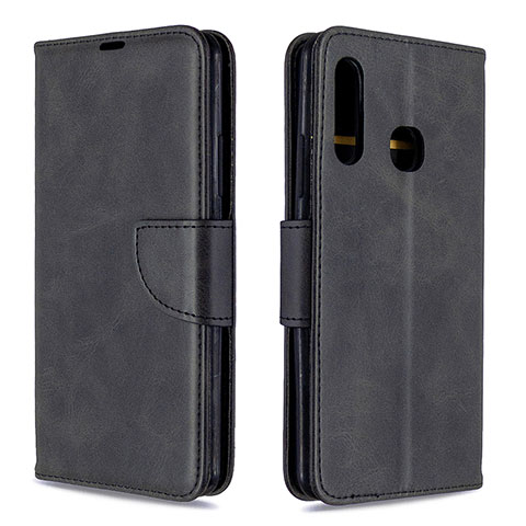 Handytasche Stand Schutzhülle Flip Leder Hülle B04F für Samsung Galaxy A70E Schwarz