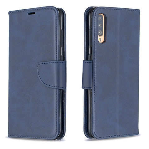 Handytasche Stand Schutzhülle Flip Leder Hülle B04F für Samsung Galaxy A70S Blau