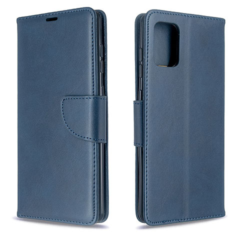 Handytasche Stand Schutzhülle Flip Leder Hülle B04F für Samsung Galaxy A71 4G A715 Blau