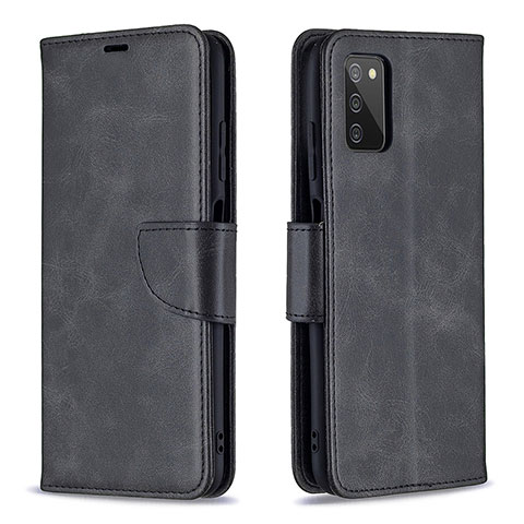 Handytasche Stand Schutzhülle Flip Leder Hülle B04F für Samsung Galaxy M02s Schwarz