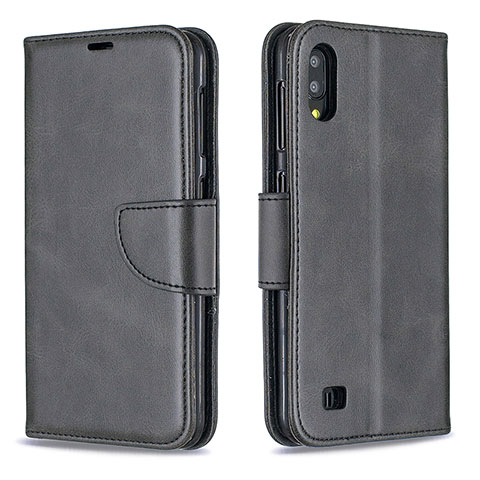 Handytasche Stand Schutzhülle Flip Leder Hülle B04F für Samsung Galaxy M10 Schwarz