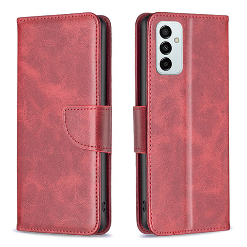 Handytasche Stand Schutzhülle Flip Leder Hülle B04F für Samsung Galaxy M23 5G Rot