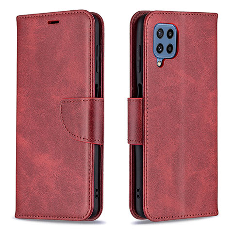 Handytasche Stand Schutzhülle Flip Leder Hülle B04F für Samsung Galaxy M32 4G Rot