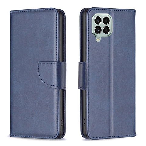 Handytasche Stand Schutzhülle Flip Leder Hülle B04F für Samsung Galaxy M33 5G Blau