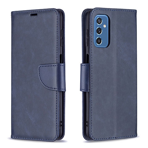 Handytasche Stand Schutzhülle Flip Leder Hülle B04F für Samsung Galaxy M52 5G Blau