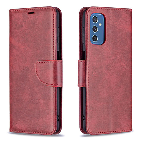 Handytasche Stand Schutzhülle Flip Leder Hülle B04F für Samsung Galaxy M52 5G Rot