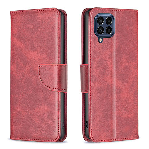 Handytasche Stand Schutzhülle Flip Leder Hülle B04F für Samsung Galaxy M53 5G Rot