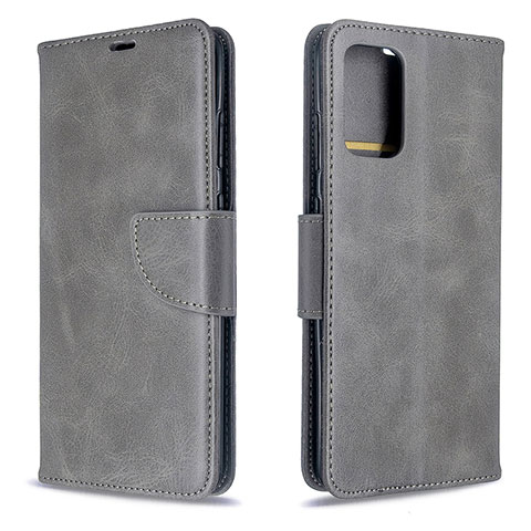 Handytasche Stand Schutzhülle Flip Leder Hülle B04F für Samsung Galaxy S20 5G Grau