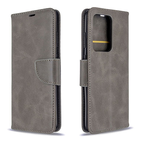 Handytasche Stand Schutzhülle Flip Leder Hülle B04F für Samsung Galaxy S20 Plus 5G Grau