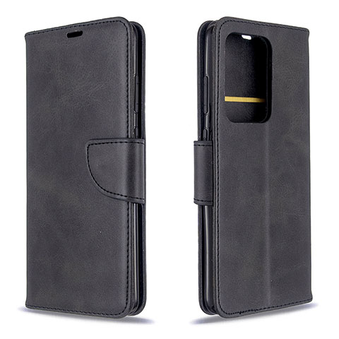 Handytasche Stand Schutzhülle Flip Leder Hülle B04F für Samsung Galaxy S20 Plus Schwarz