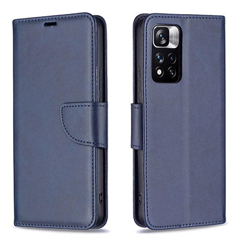 Handytasche Stand Schutzhülle Flip Leder Hülle B04F für Xiaomi Mi 11i 5G (2022) Blau