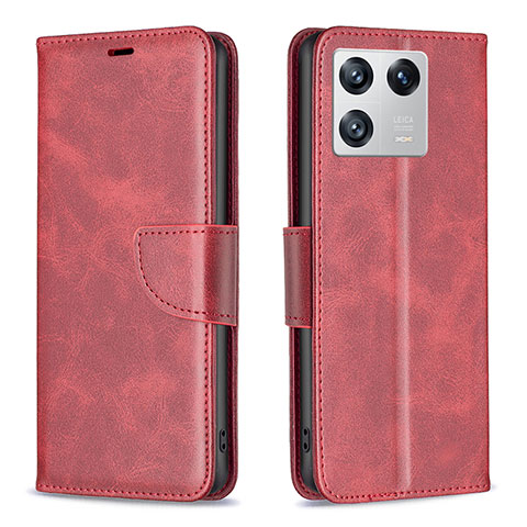 Handytasche Stand Schutzhülle Flip Leder Hülle B04F für Xiaomi Mi 13 5G Rot