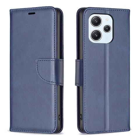 Handytasche Stand Schutzhülle Flip Leder Hülle B04F für Xiaomi Redmi 12 4G Blau