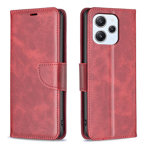 Handytasche Stand Schutzhülle Flip Leder Hülle B04F für Xiaomi Redmi 12 4G Rot