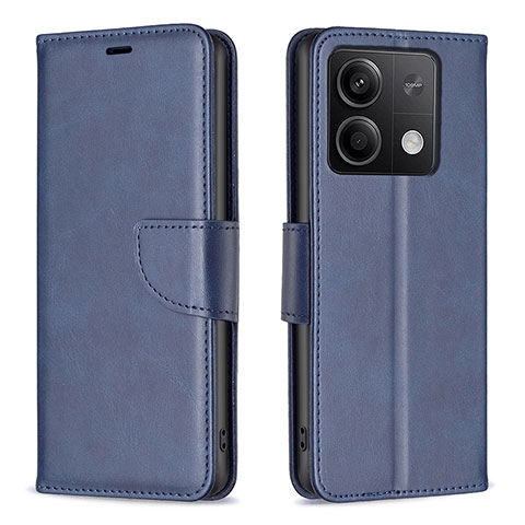 Handytasche Stand Schutzhülle Flip Leder Hülle B04F für Xiaomi Redmi Note 13 5G Blau