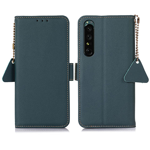 Handytasche Stand Schutzhülle Flip Leder Hülle B04H für Sony Xperia 1 IV SO-51C Grün