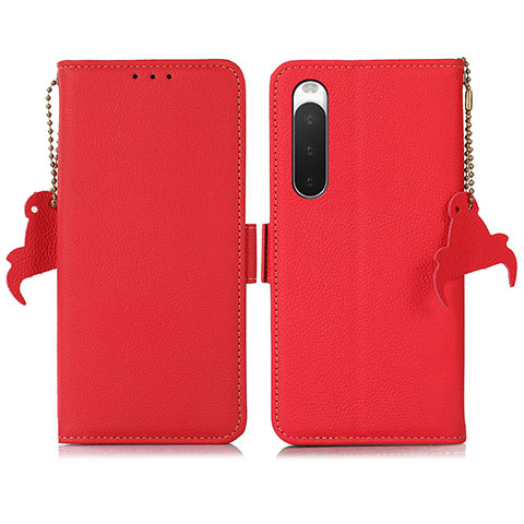 Handytasche Stand Schutzhülle Flip Leder Hülle B04H für Sony Xperia 10 IV SOG07 Rot