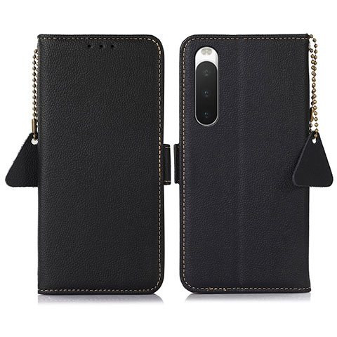 Handytasche Stand Schutzhülle Flip Leder Hülle B04H für Sony Xperia 10 IV SOG07 Schwarz