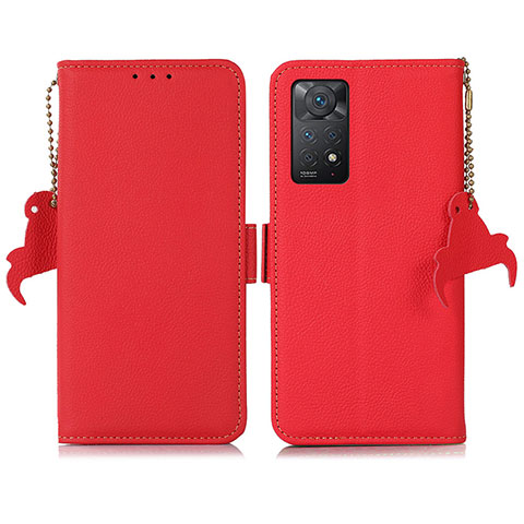 Handytasche Stand Schutzhülle Flip Leder Hülle B04H für Xiaomi Redmi Note 11 Pro 4G Rot