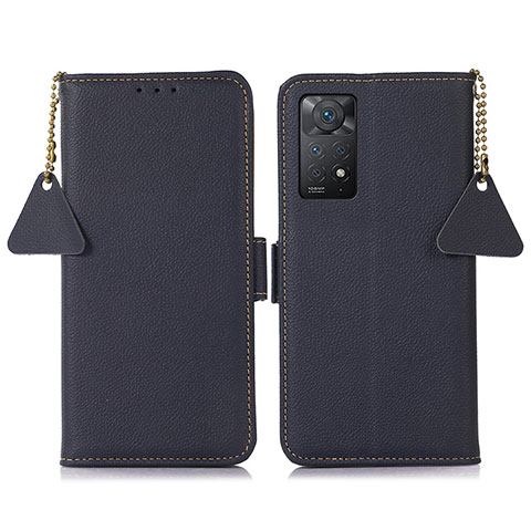 Handytasche Stand Schutzhülle Flip Leder Hülle B04H für Xiaomi Redmi Note 11 Pro 5G Blau