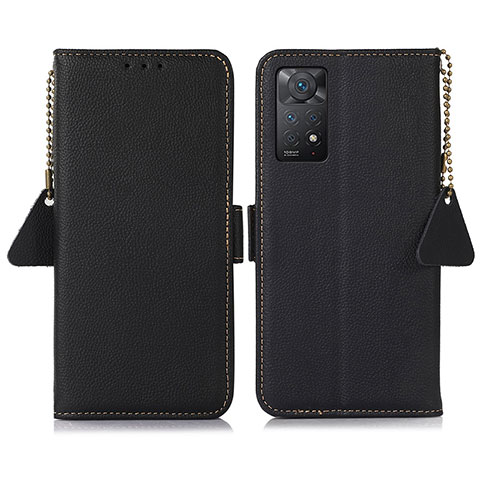 Handytasche Stand Schutzhülle Flip Leder Hülle B04H für Xiaomi Redmi Note 11 Pro 5G Schwarz