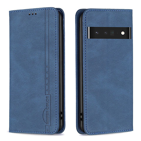 Handytasche Stand Schutzhülle Flip Leder Hülle B05F für Google Pixel 7 Pro 5G Blau