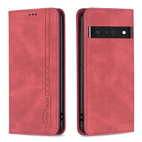 Handytasche Stand Schutzhülle Flip Leder Hülle B05F für Google Pixel 7 Pro 5G Rot