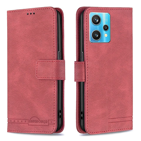 Handytasche Stand Schutzhülle Flip Leder Hülle B05F für Realme 9 Pro+ Plus 5G Rot