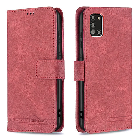 Handytasche Stand Schutzhülle Flip Leder Hülle B05F für Samsung Galaxy A31 Rot