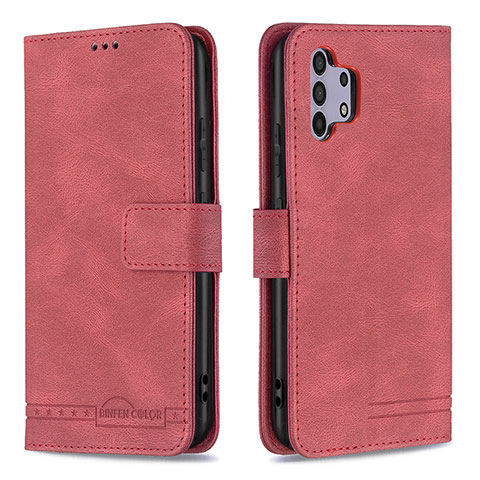 Handytasche Stand Schutzhülle Flip Leder Hülle B05F für Samsung Galaxy A32 4G Rot