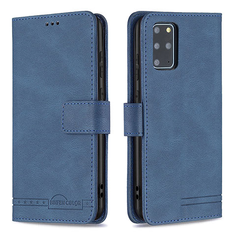 Handytasche Stand Schutzhülle Flip Leder Hülle B05F für Samsung Galaxy S20 Plus 5G Blau