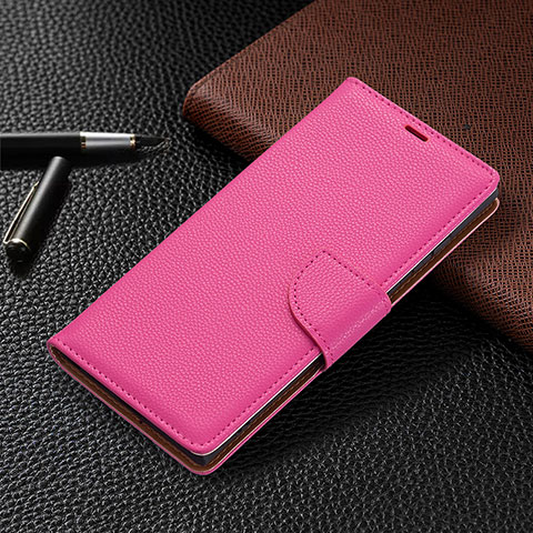 Handytasche Stand Schutzhülle Flip Leder Hülle B05F für Samsung Galaxy S23 Ultra 5G Pink