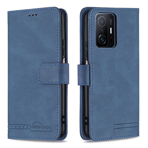 Handytasche Stand Schutzhülle Flip Leder Hülle B05F für Xiaomi Mi 11T 5G Blau