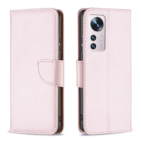 Handytasche Stand Schutzhülle Flip Leder Hülle B05F für Xiaomi Mi 12 Pro 5G Rosa