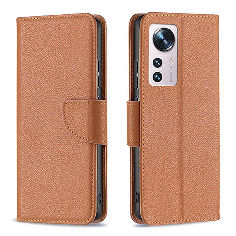 Handytasche Stand Schutzhülle Flip Leder Hülle B05F für Xiaomi Mi 12S Pro 5G Braun