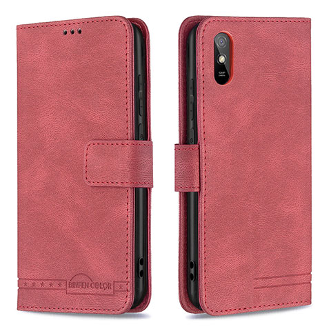 Handytasche Stand Schutzhülle Flip Leder Hülle B05F für Xiaomi Redmi 9i Rot