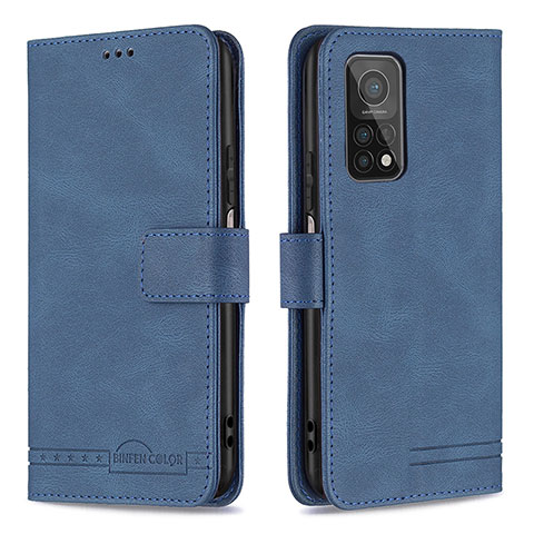 Handytasche Stand Schutzhülle Flip Leder Hülle B05F für Xiaomi Redmi K30S 5G Blau