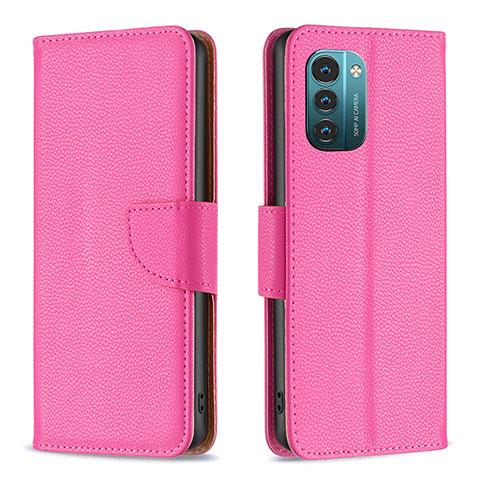 Handytasche Stand Schutzhülle Flip Leder Hülle B06F für Nokia G11 Pink