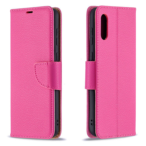 Handytasche Stand Schutzhülle Flip Leder Hülle B06F für Samsung Galaxy A02 Pink