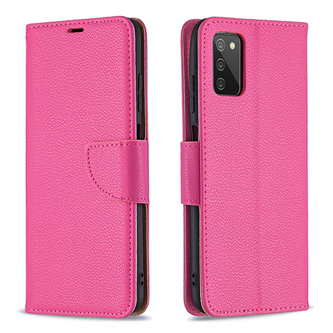 Handytasche Stand Schutzhülle Flip Leder Hülle B06F für Samsung Galaxy A02s Pink