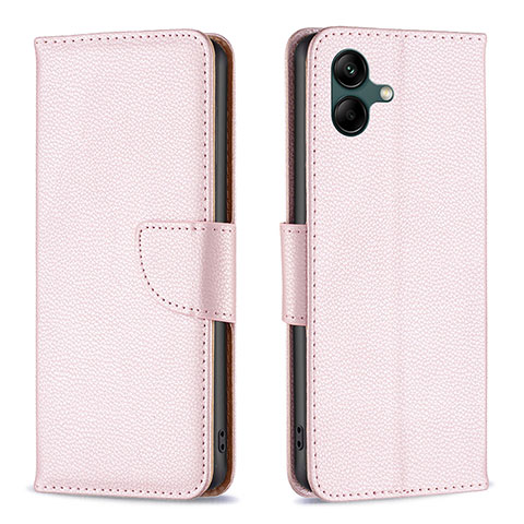 Handytasche Stand Schutzhülle Flip Leder Hülle B06F für Samsung Galaxy A04E Rosegold