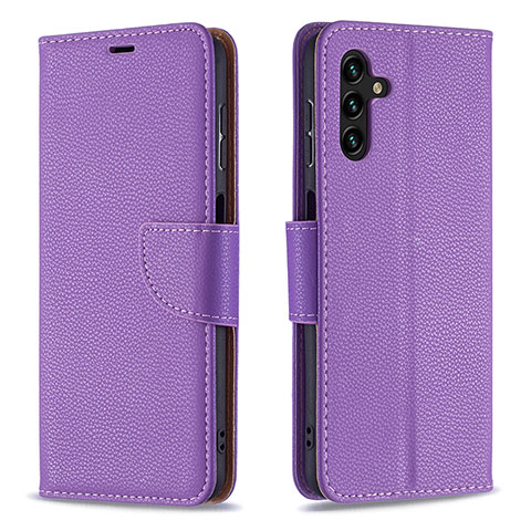 Handytasche Stand Schutzhülle Flip Leder Hülle B06F für Samsung Galaxy A04s Violett