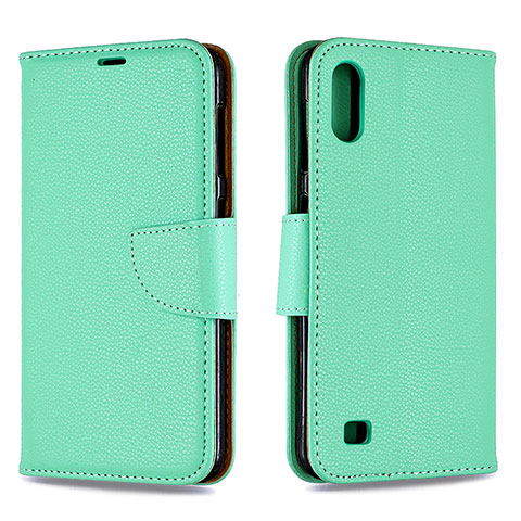 Handytasche Stand Schutzhülle Flip Leder Hülle B06F für Samsung Galaxy A10 Grün