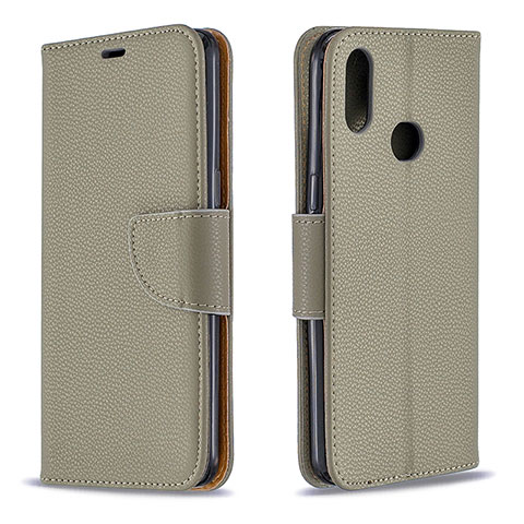 Handytasche Stand Schutzhülle Flip Leder Hülle B06F für Samsung Galaxy A10s Grau