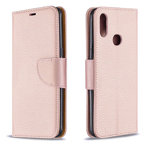 Handytasche Stand Schutzhülle Flip Leder Hülle B06F für Samsung Galaxy A10s Rosegold